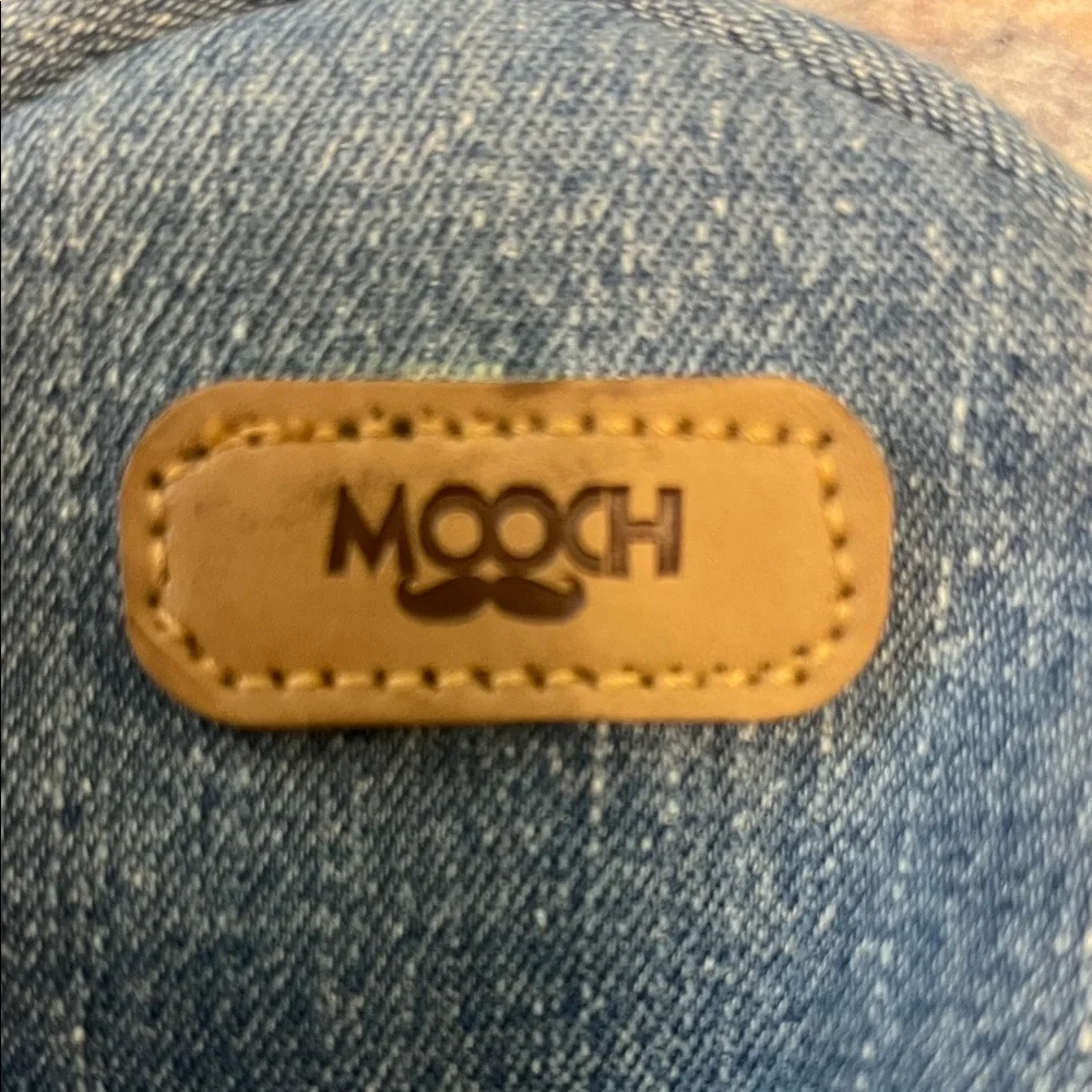 NWT MOOCH Upcycled Denim Mini Backpack Keychain Bag Charm